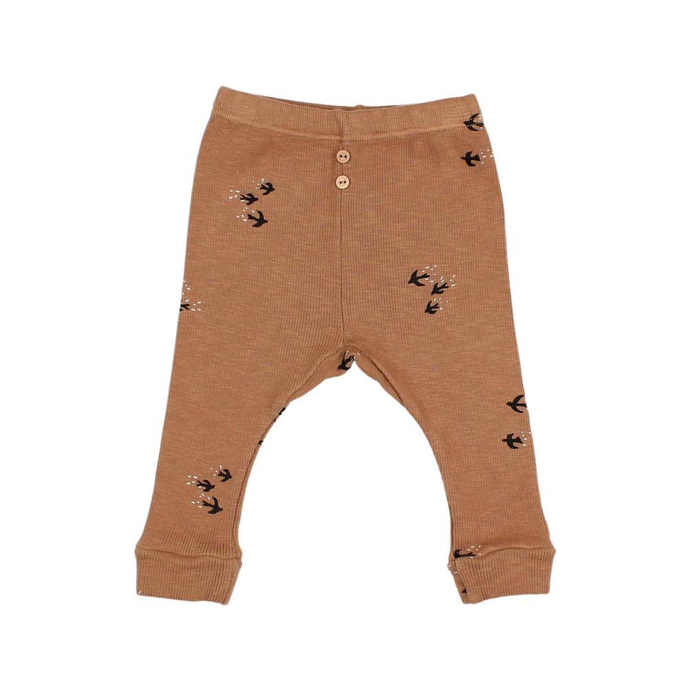 NEW BÚHO kid's birds pants in muscade
